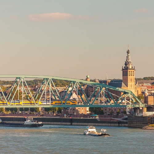 City of Nijmegen with river De Waal
